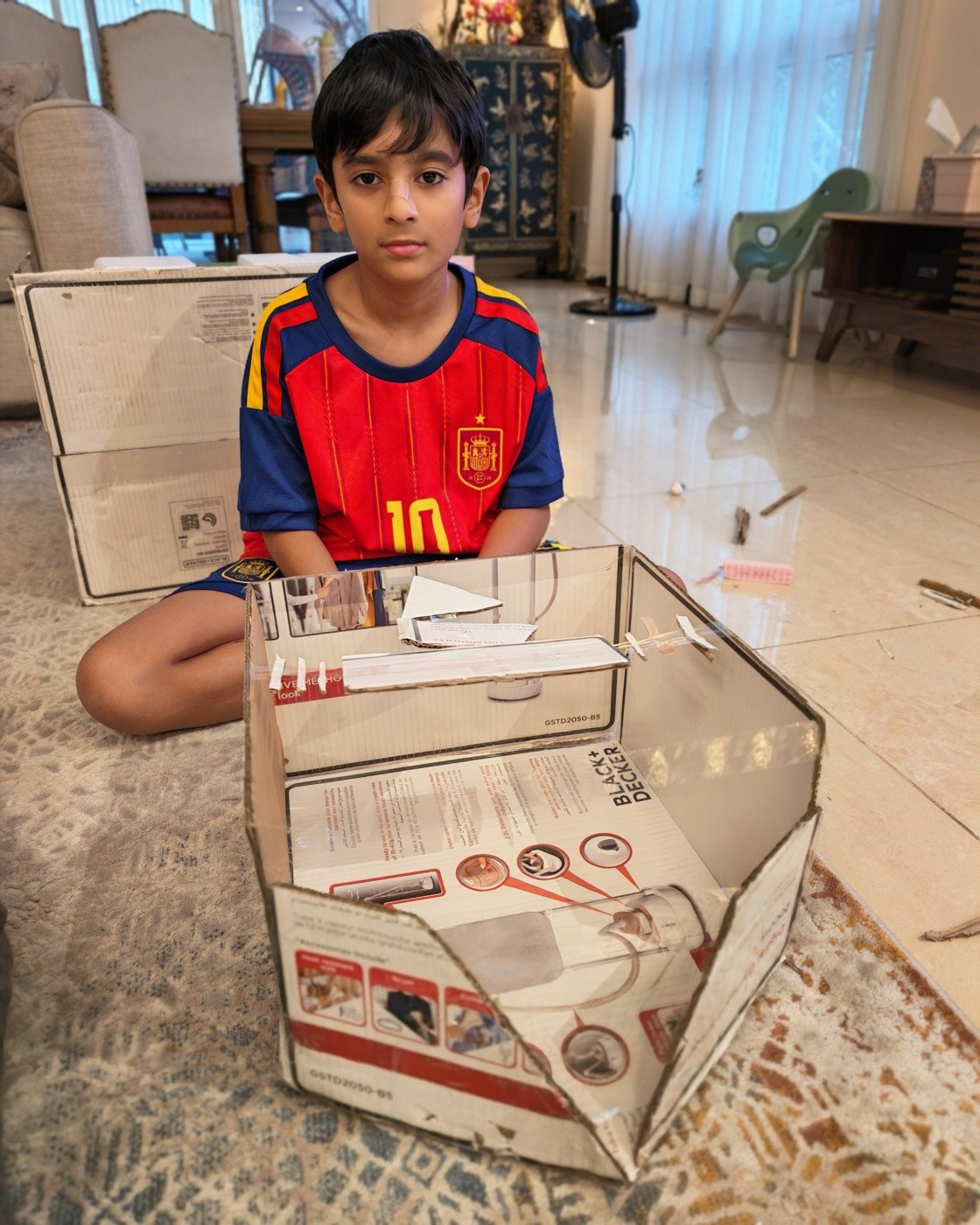 A cardboard box creation