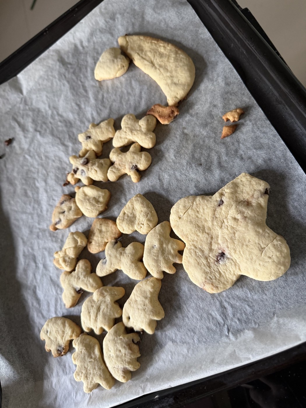 A batch of home-baked shapes